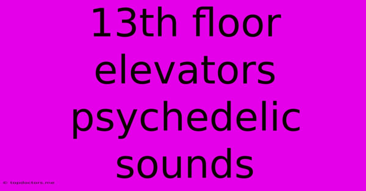 13th Floor Elevators Psychedelic Sounds 13th Floor Elevators Psychedelic Sounds