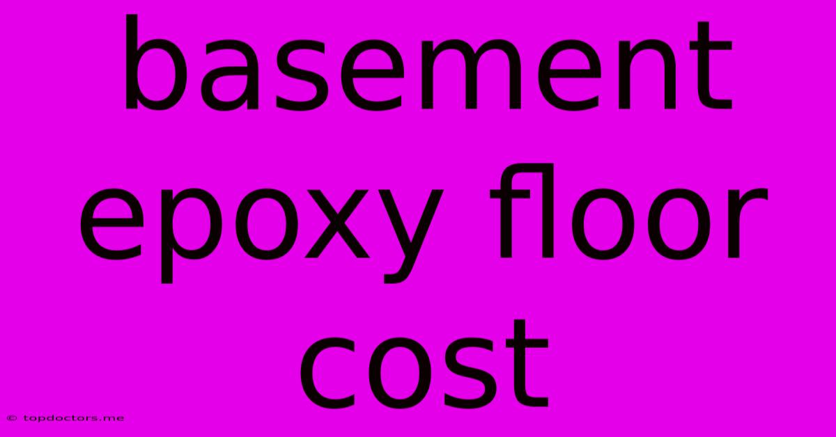 Basement Epoxy Floor Cost Basement Epoxy Floor Cost