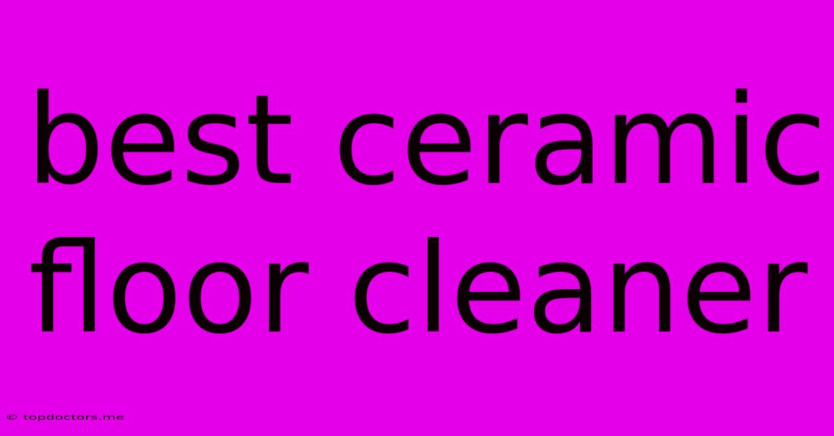 Best Ceramic Floor Cleaner Best Ceramic Floor Cleaner
