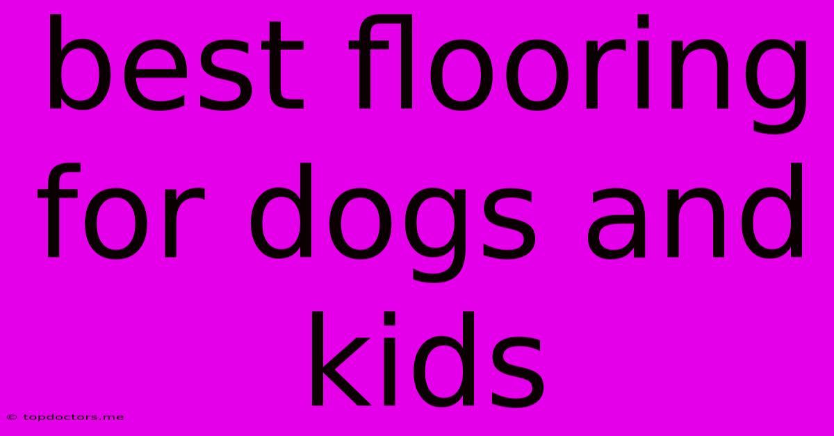 Best Flooring For Dogs And Kids