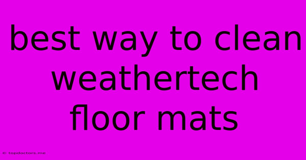 Best Way To Clean Weathertech Floor Mats Best Way To Clean Weathertech Floor Mats