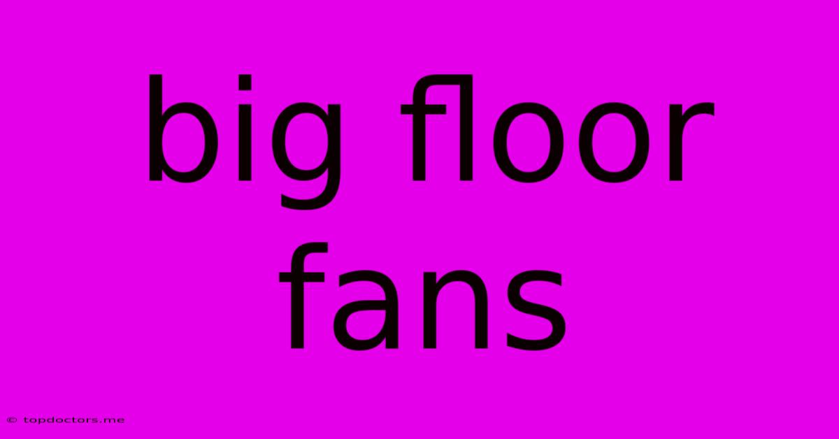 Big Floor Fans Big Floor Fans