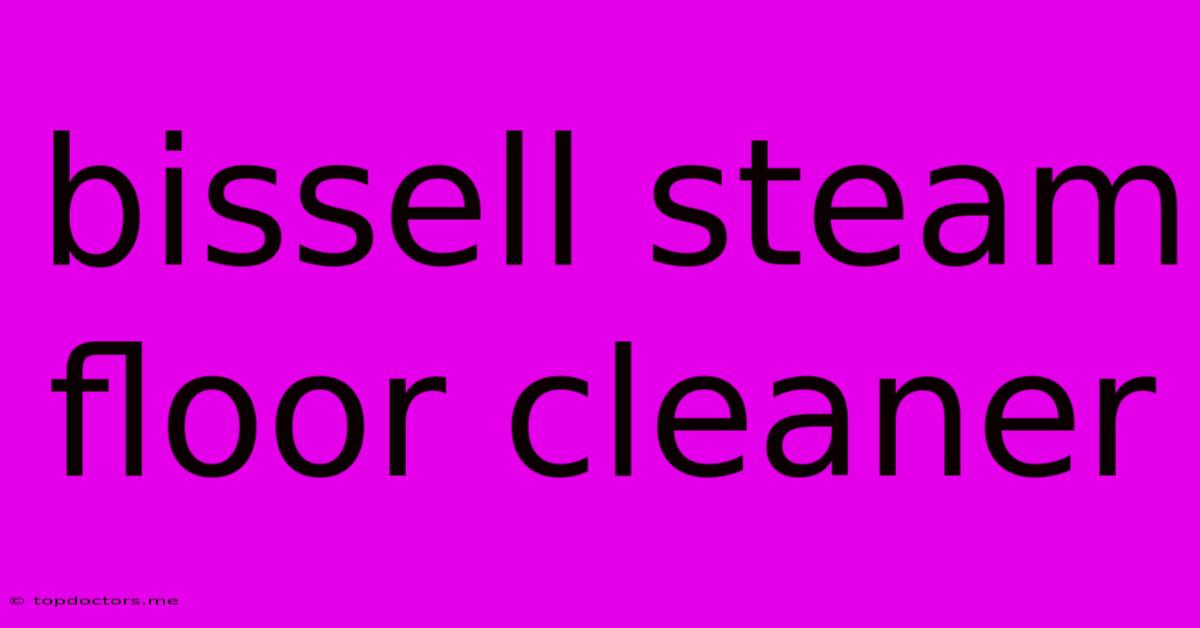 Bissell Steam Floor Cleaner