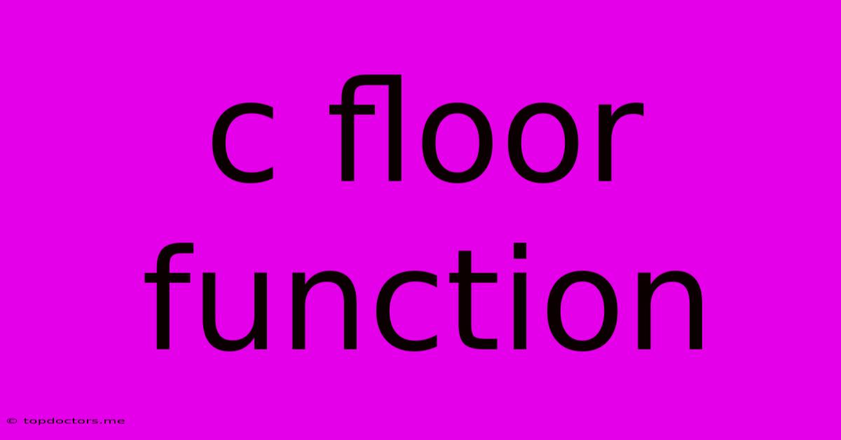 C Floor Function