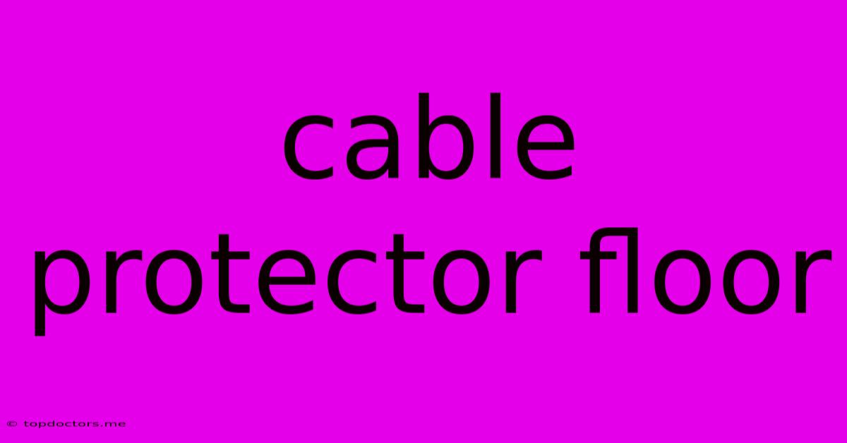Cable Protector Floor Cable Protector Floor