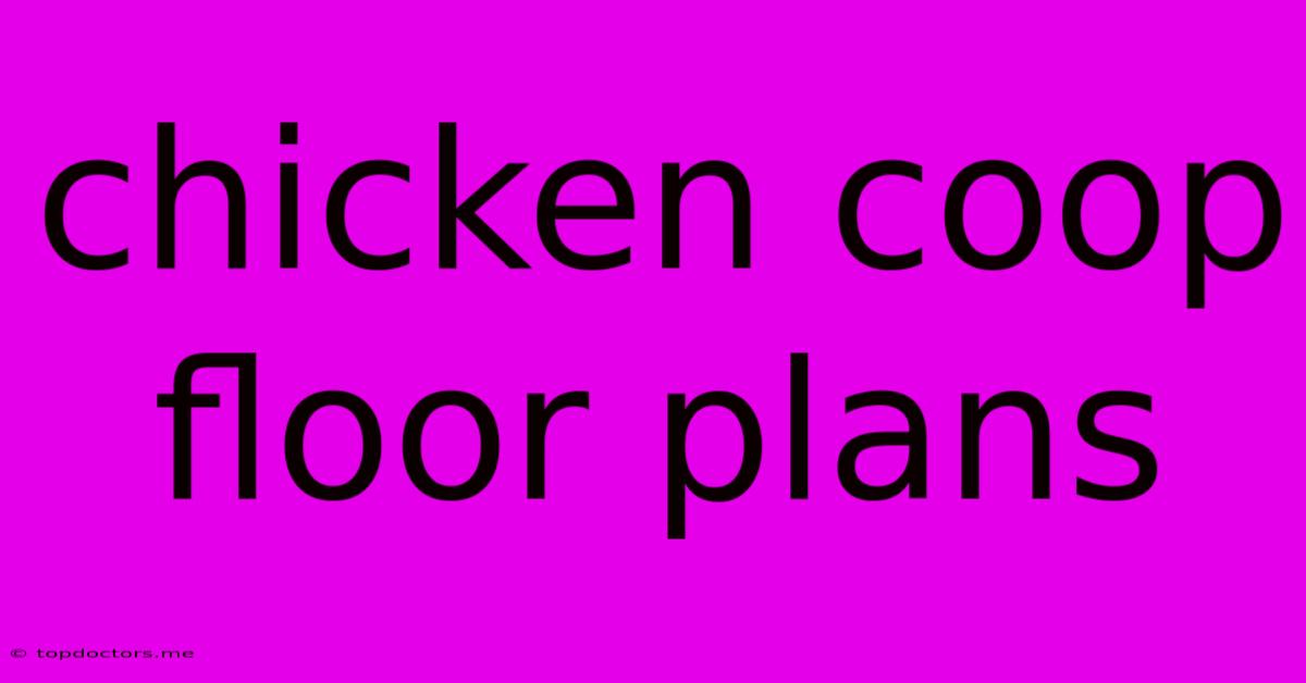 Chicken Coop Floor Plans Chicken Coop Floor Plans