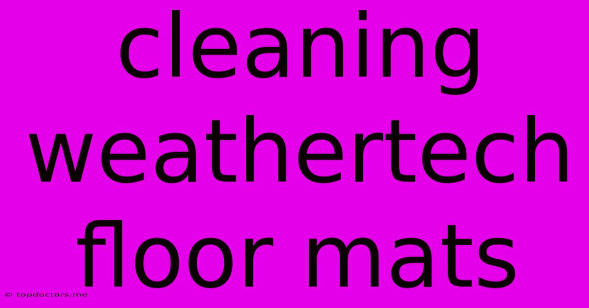 Cleaning Weathertech Floor Mats Cleaning Weathertech Floor Mats