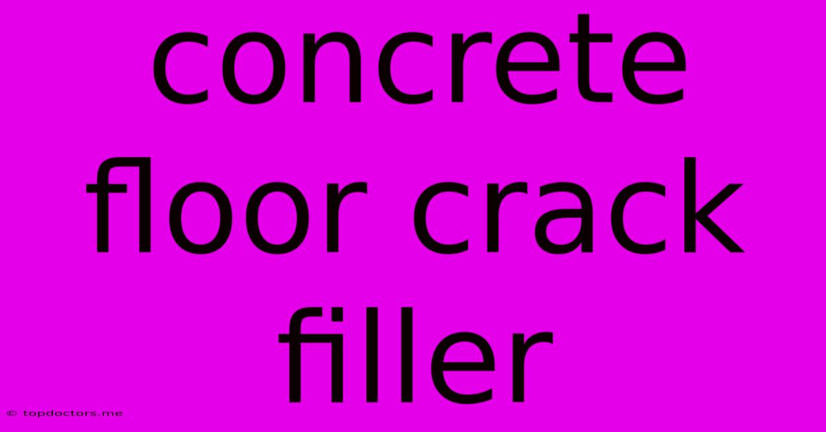 Concrete Floor Crack Filler