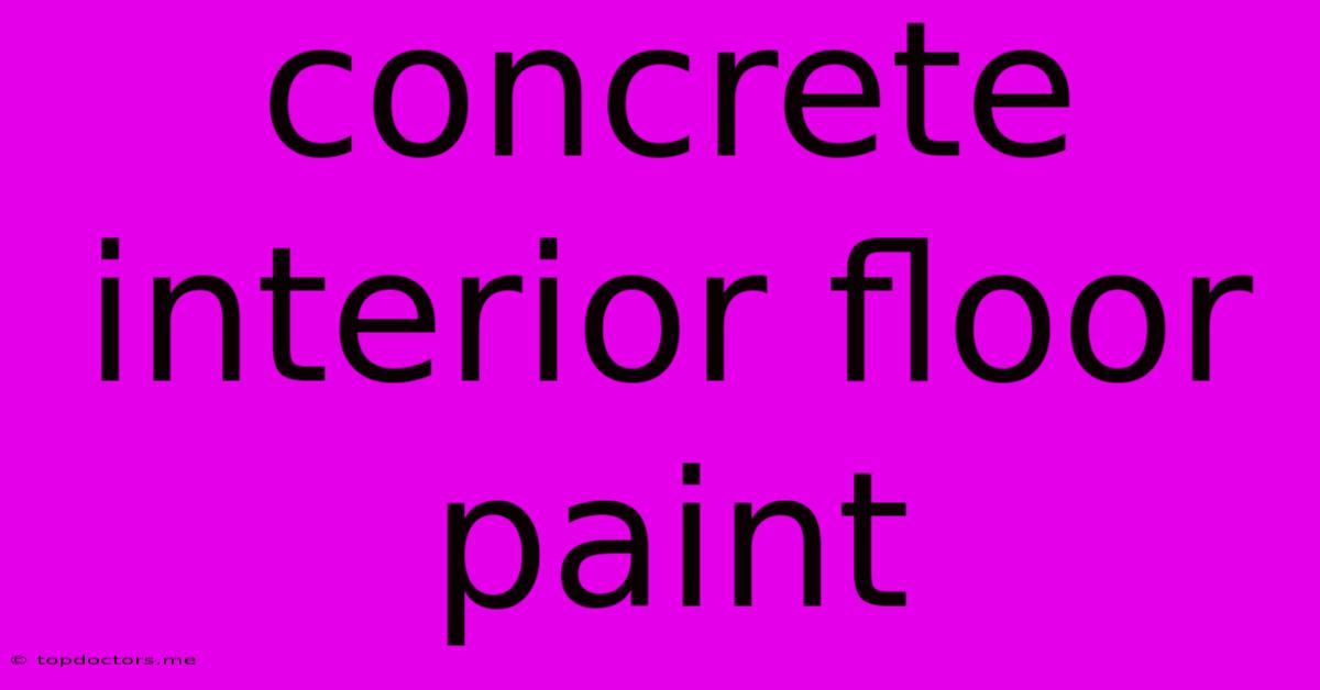 Concrete Interior Floor Paint Concrete Interior Floor Paint