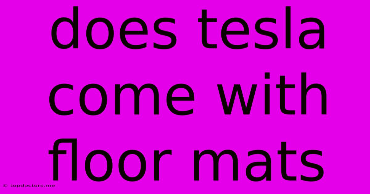 Does Tesla Come With Floor Mats Does Tesla Come With Floor Mats