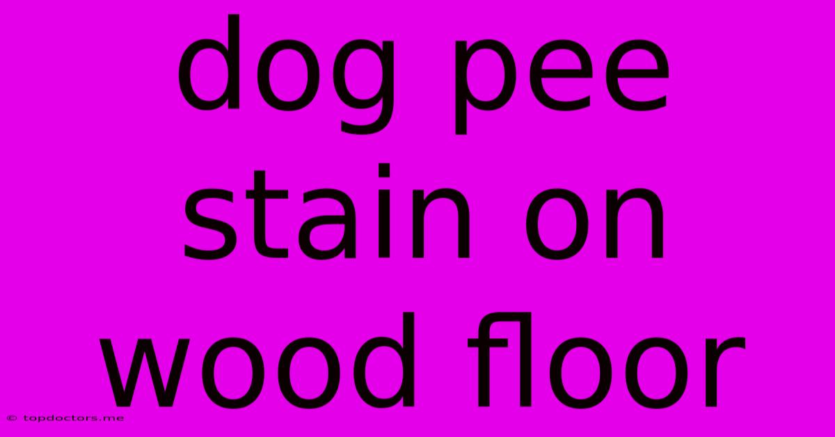 Dog Pee Stain On Wood Floor