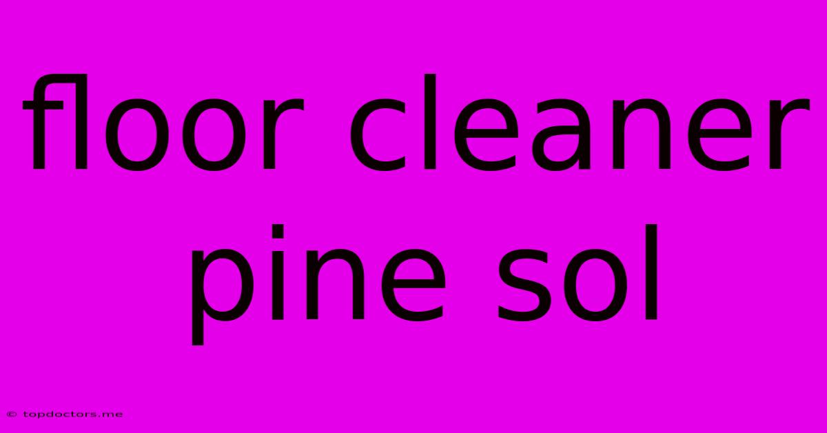 Floor Cleaner Pine Sol