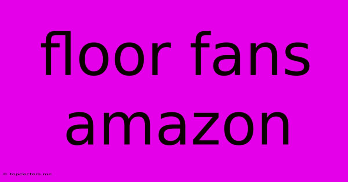 Floor Fans Amazon