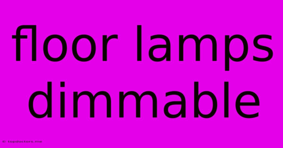 Floor Lamps Dimmable Floor Lamps Dimmable