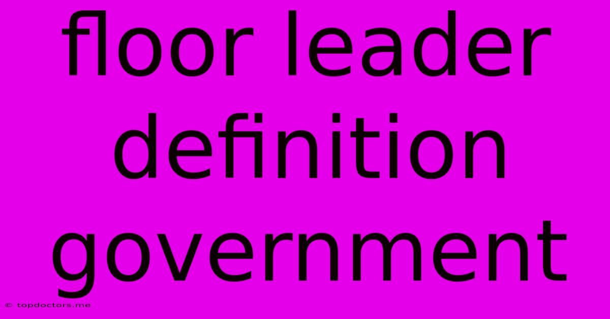 Floor Leader Definition Government Floor Leader Definition Government