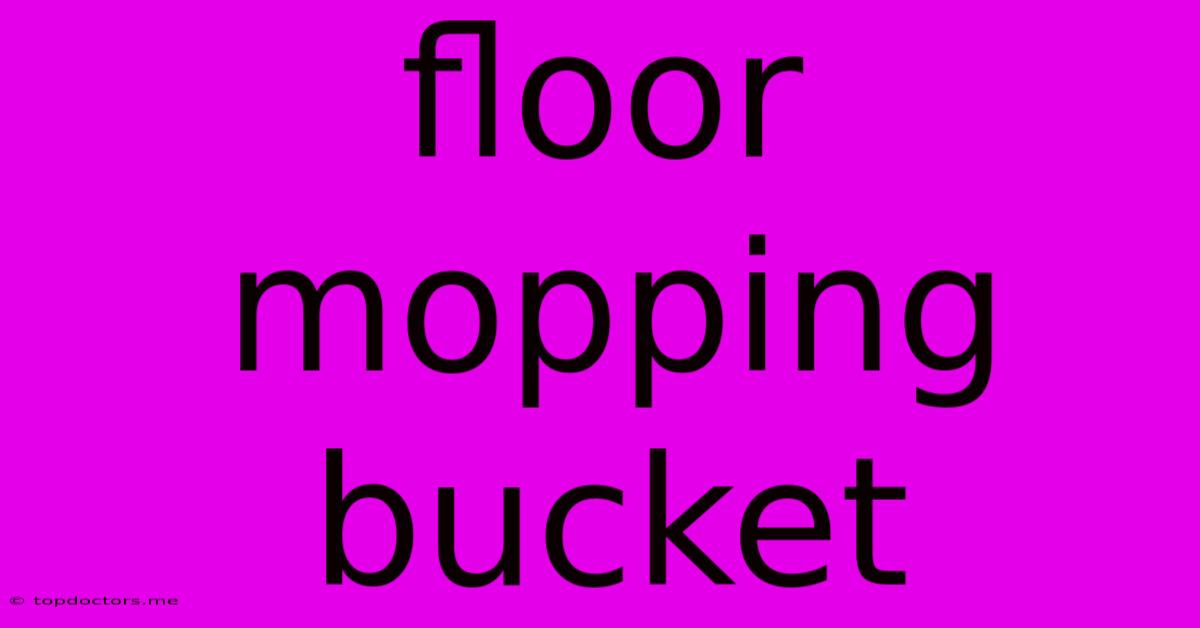 Floor Mopping Bucket