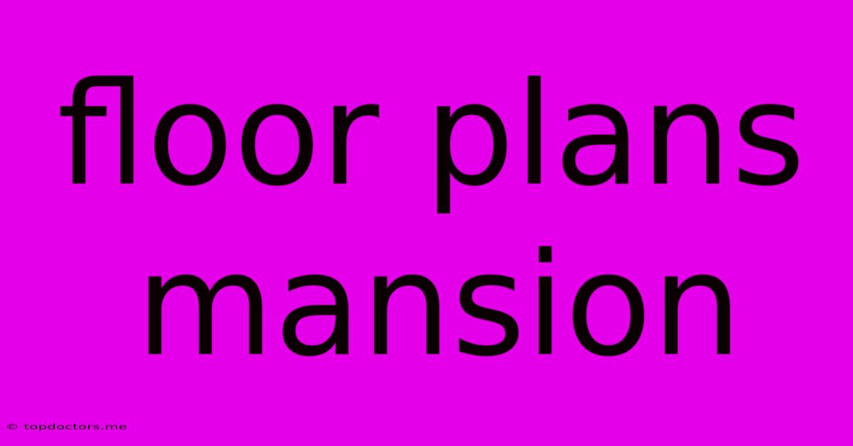 Floor Plans Mansion Floor Plans Mansion