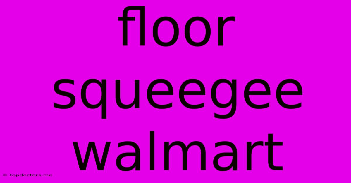 Floor Squeegee Walmart