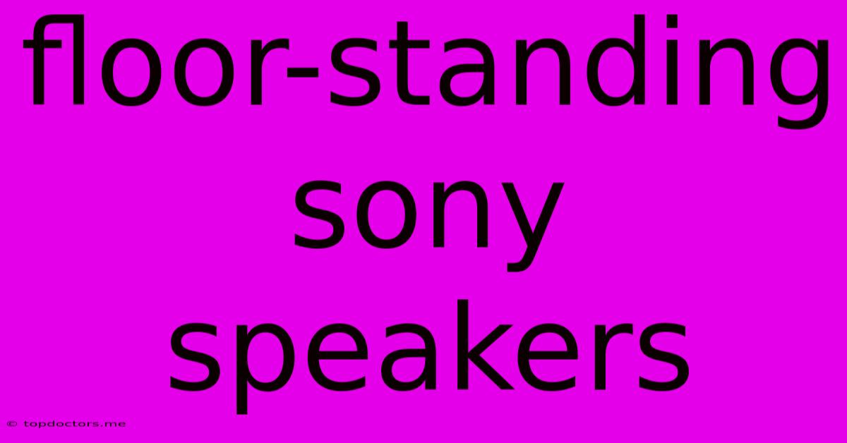 Floor-standing Sony Speakers