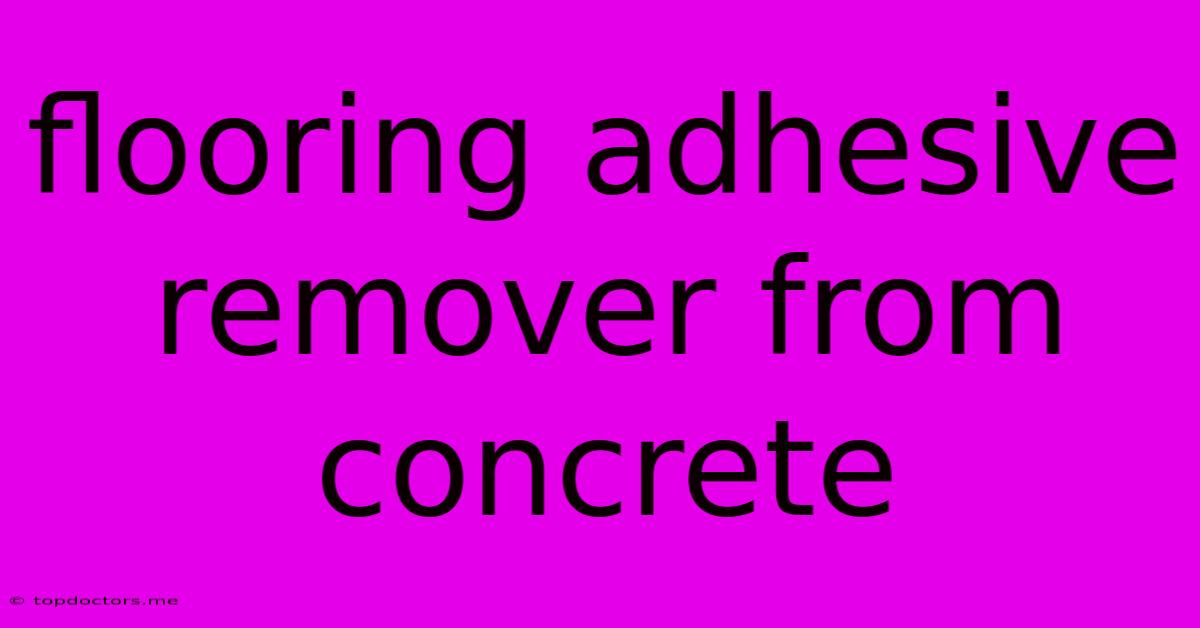 Flooring Adhesive Remover From Concrete Flooring Adhesive Remover From Concrete
