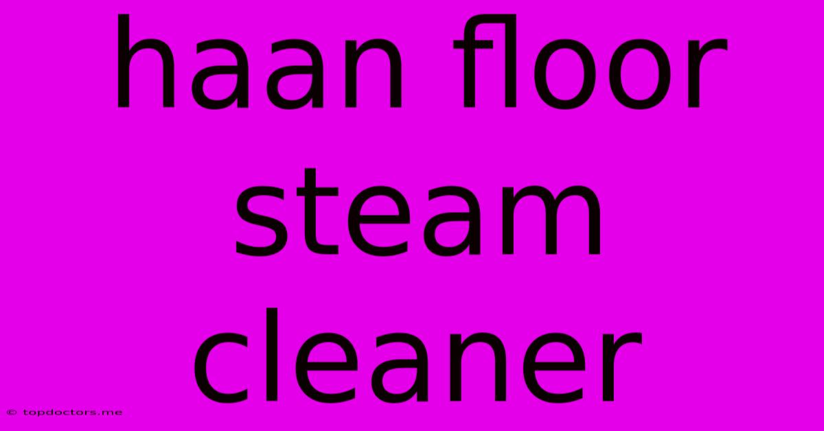 Haan Floor Steam Cleaner Haan Floor Steam Cleaner