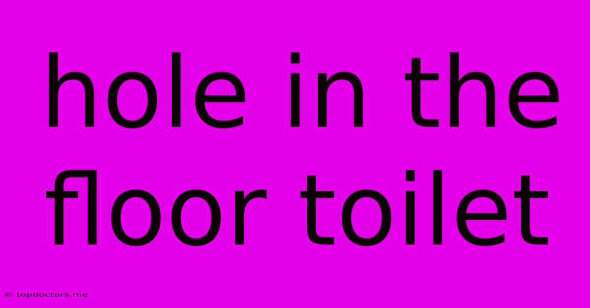 Hole In The Floor Toilet Hole In The Floor Toilet