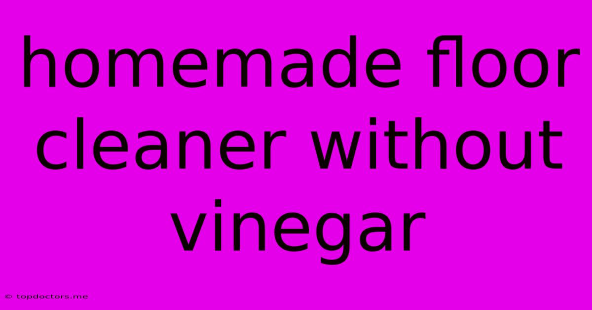 Homemade Floor Cleaner Without Vinegar Homemade Floor Cleaner Without Vinegar
