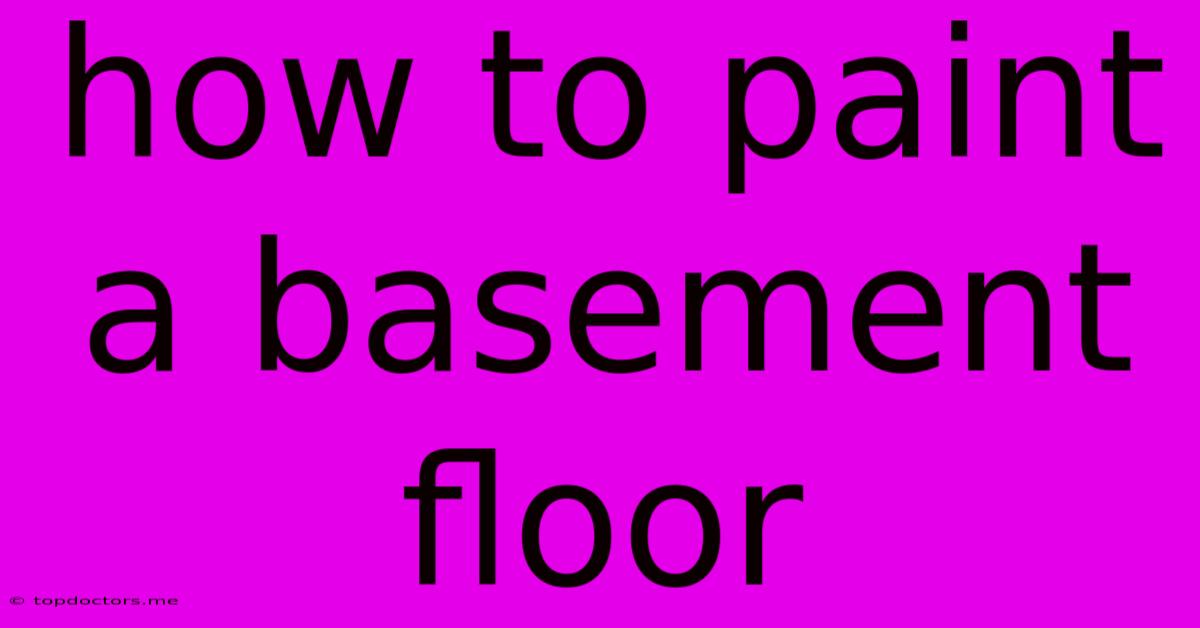 How To Paint A Basement Floor How To Paint A Basement Floor