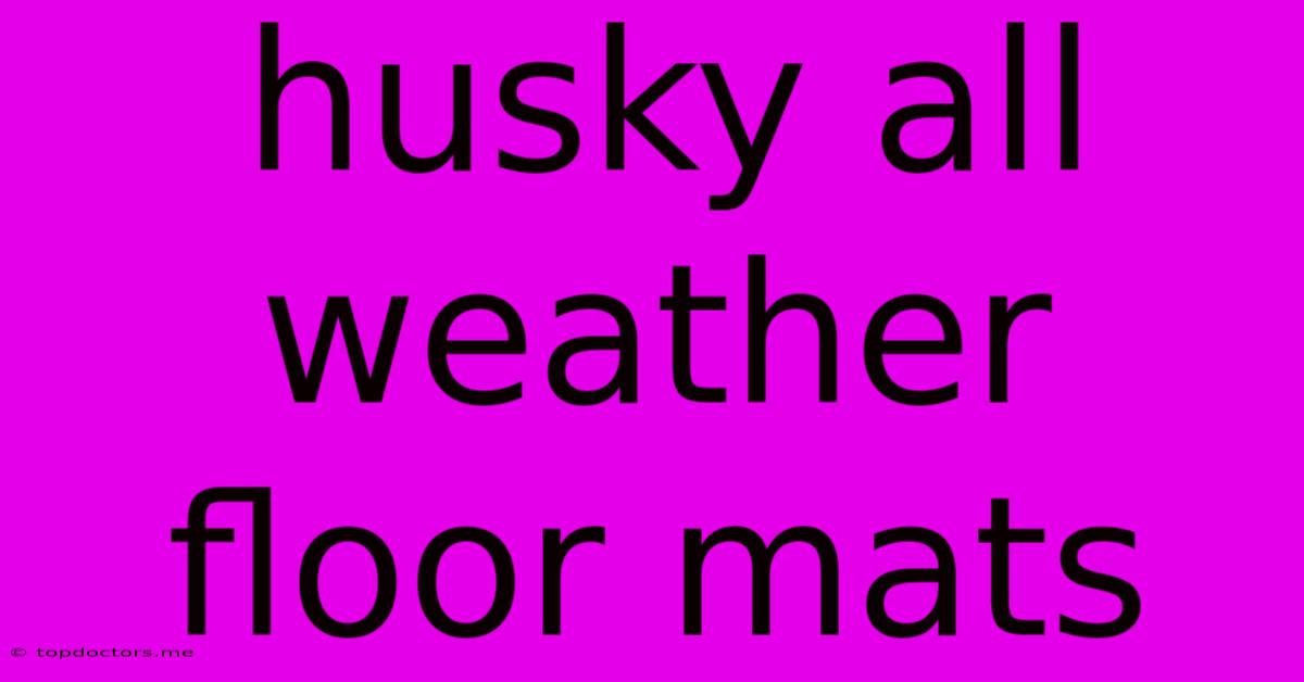 Husky All Weather Floor Mats Husky All Weather Floor Mats