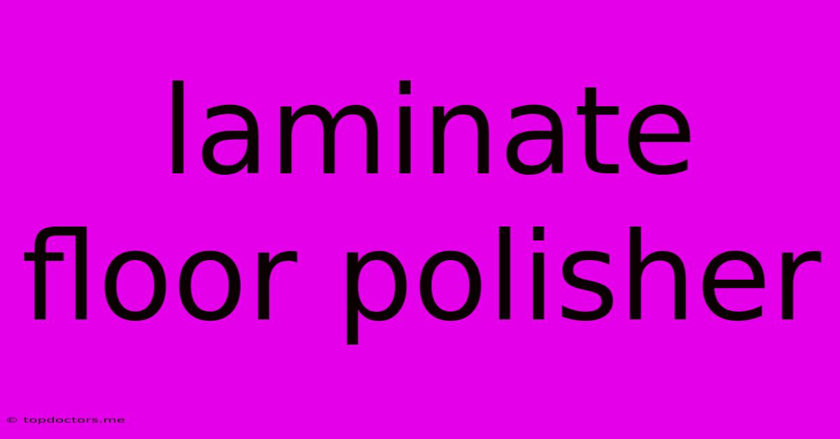 Laminate Floor Polisher Laminate Floor Polisher