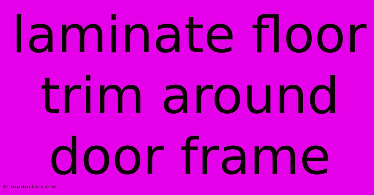 Laminate Floor Trim Around Door Frame Laminate Floor Trim Around Door Frame