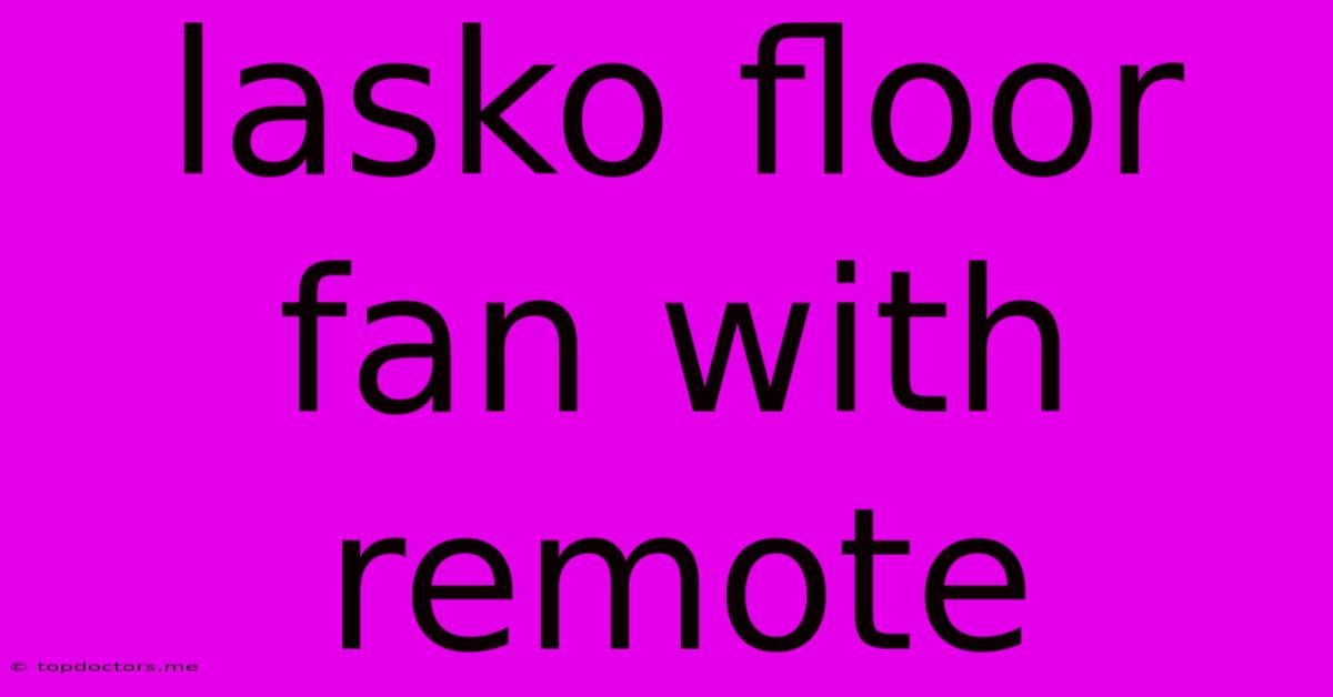 Lasko Floor Fan With Remote Lasko Floor Fan With Remote