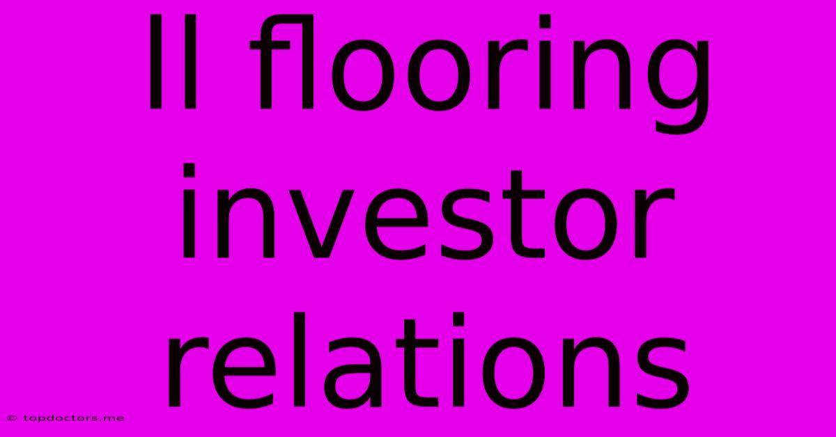 Ll Flooring Investor Relations Ll Flooring Investor Relations