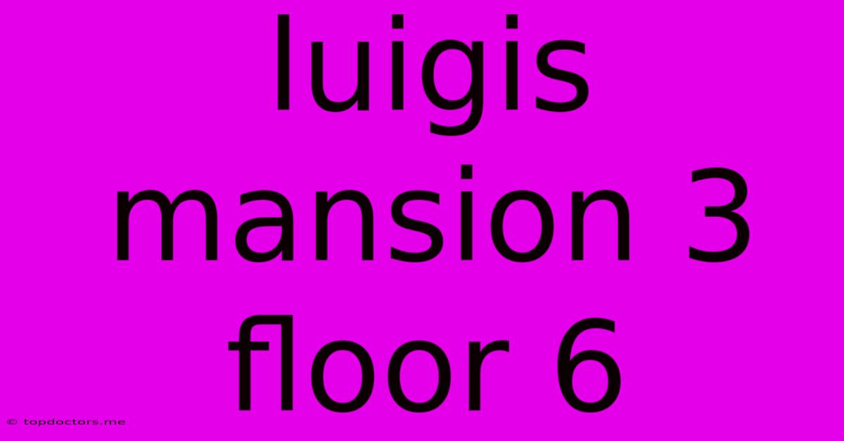 Luigis Mansion 3 Floor 6