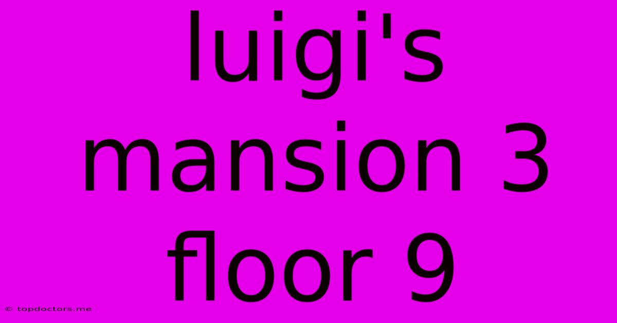 Luigi's Mansion 3 Floor 9