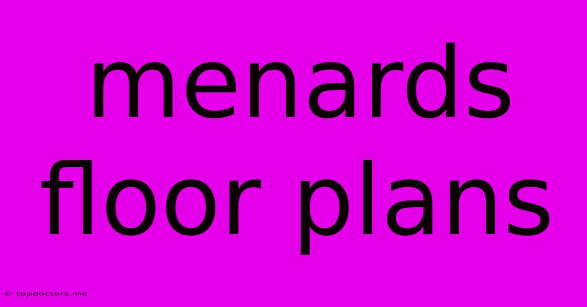 Menards Floor Plans Menards Floor Plans