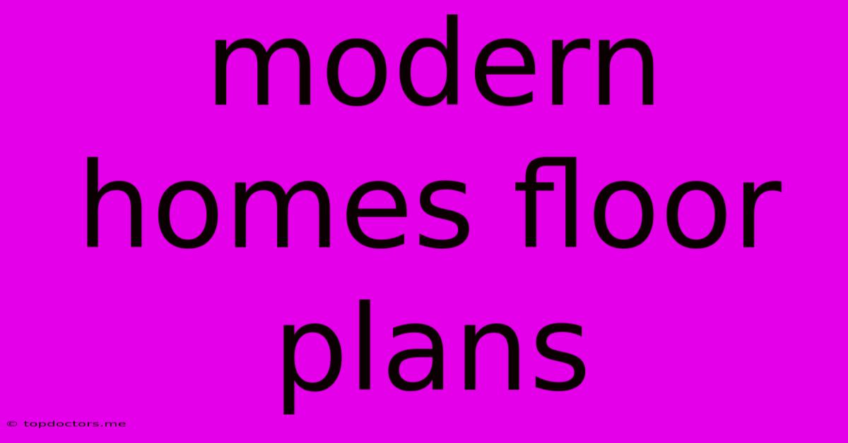 Modern Homes Floor Plans Modern Homes Floor Plans