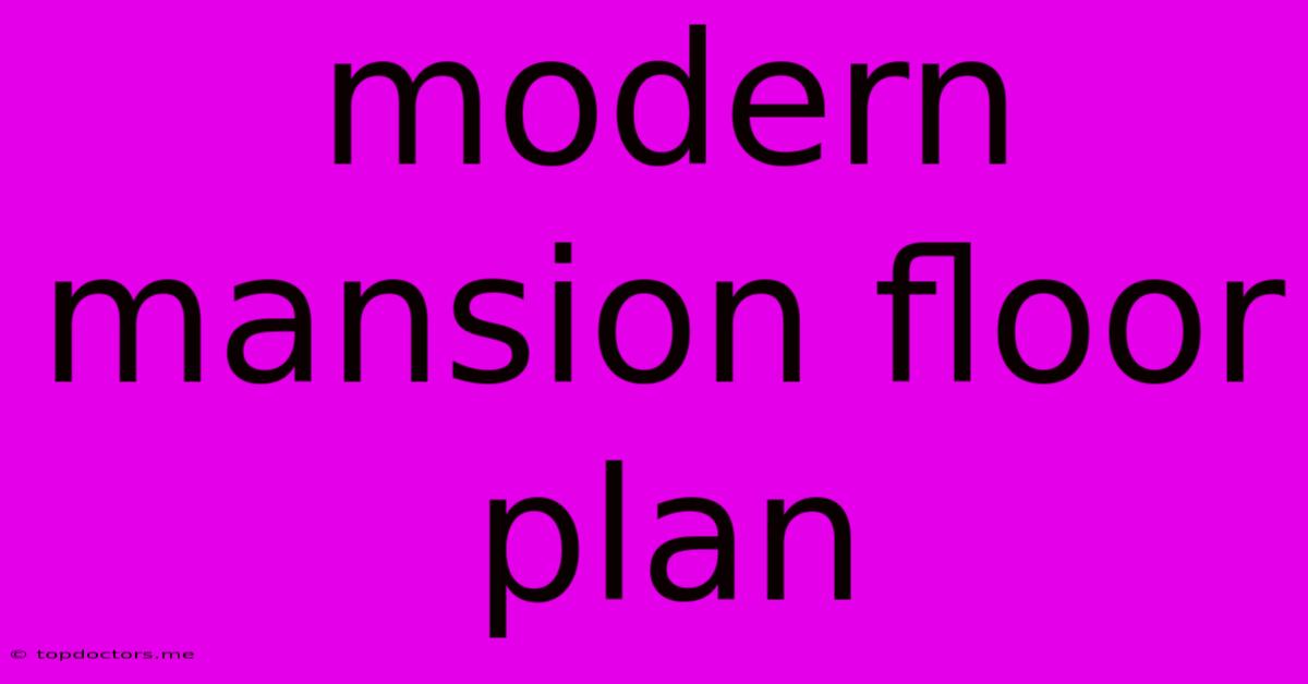 Modern Mansion Floor Plan