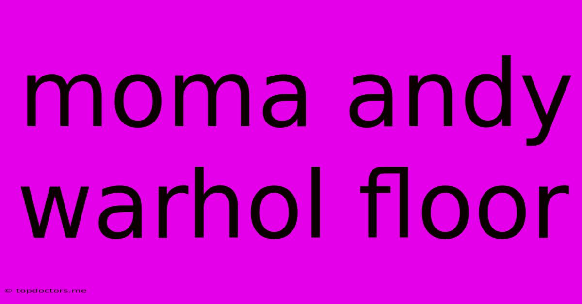 Moma Andy Warhol Floor Moma Andy Warhol Floor