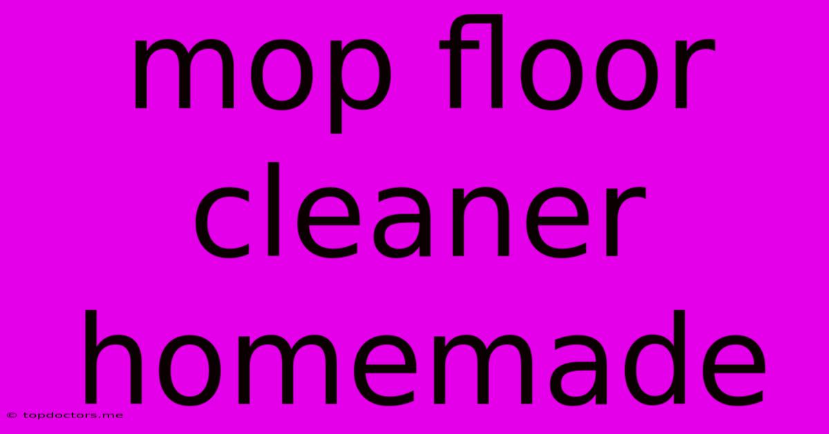 Mop Floor Cleaner Homemade Mop Floor Cleaner Homemade