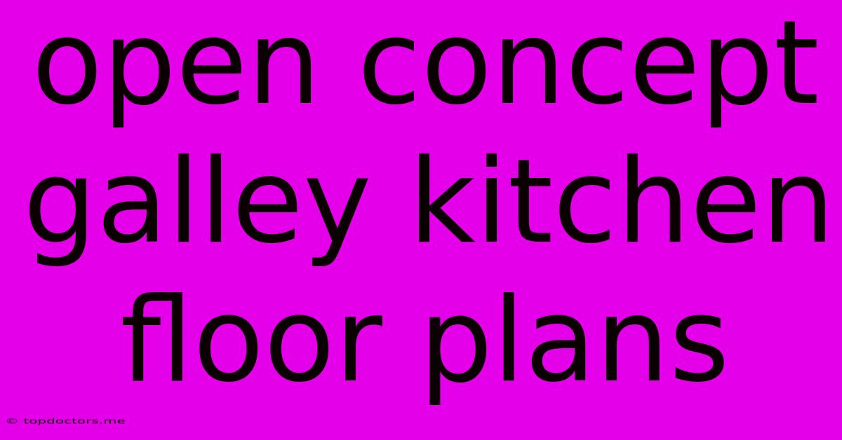 Open Concept Galley Kitchen Floor Plans Open Concept Galley Kitchen Floor Plans