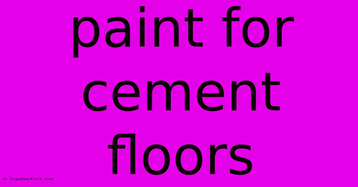 Paint For Cement Floors Paint For Cement Floors
