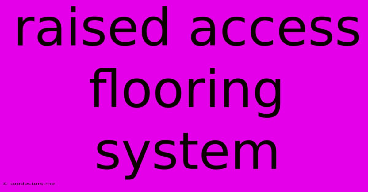 Raised Access Flooring System Raised Access Flooring System