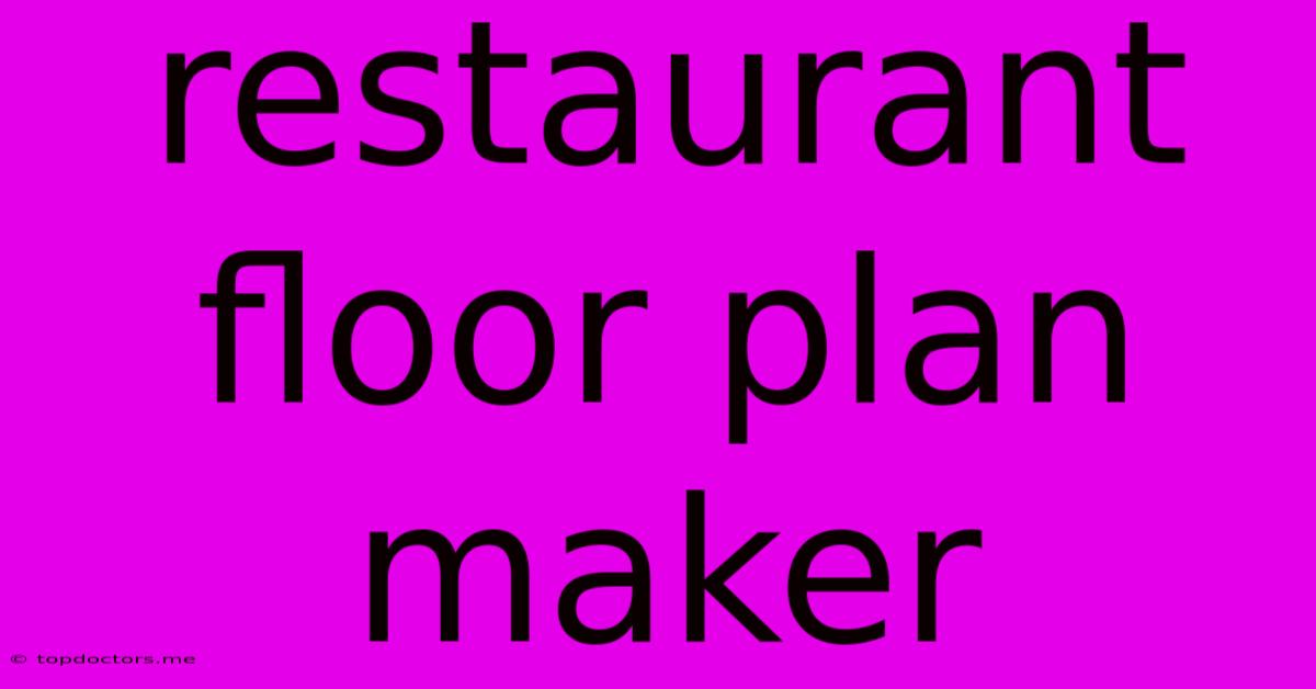 Restaurant Floor Plan Maker