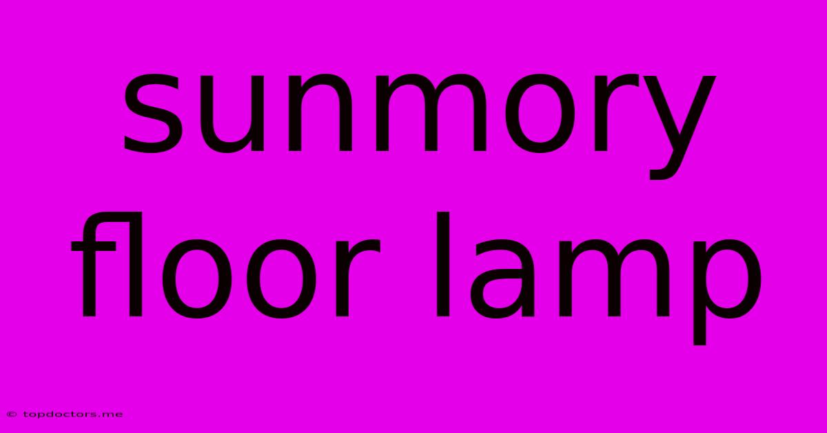 Sunmory Floor Lamp Sunmory Floor Lamp