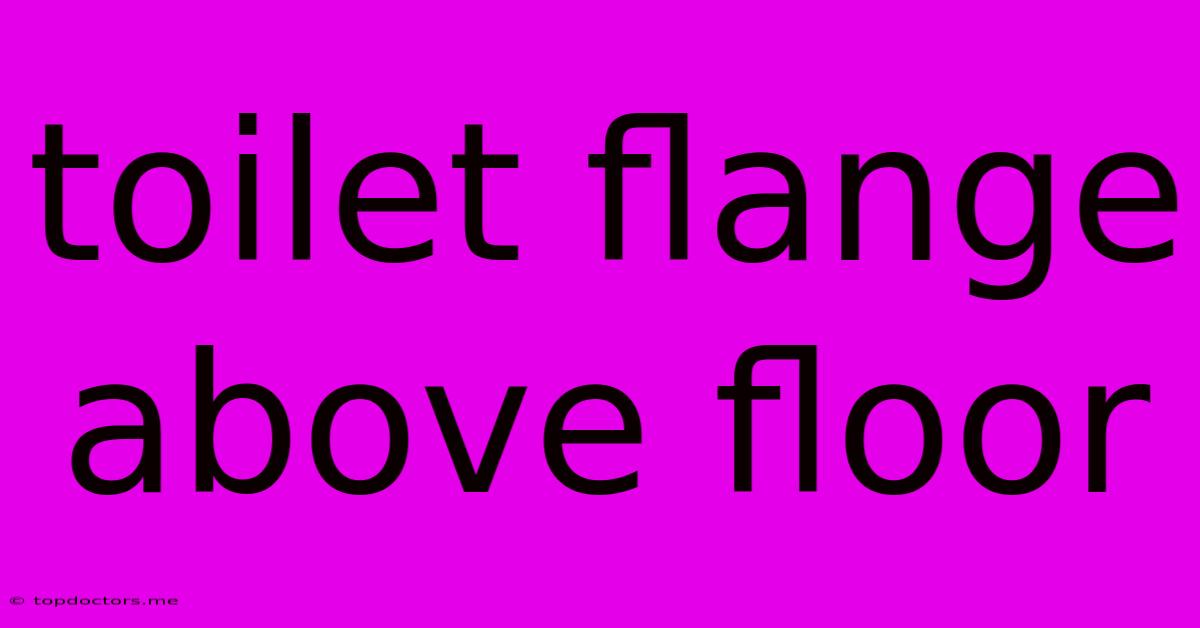 Toilet Flange Above Floor Toilet Flange Above Floor