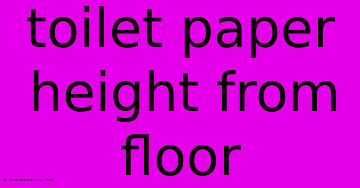 Toilet Paper Height From Floor Toilet Paper Height From Floor