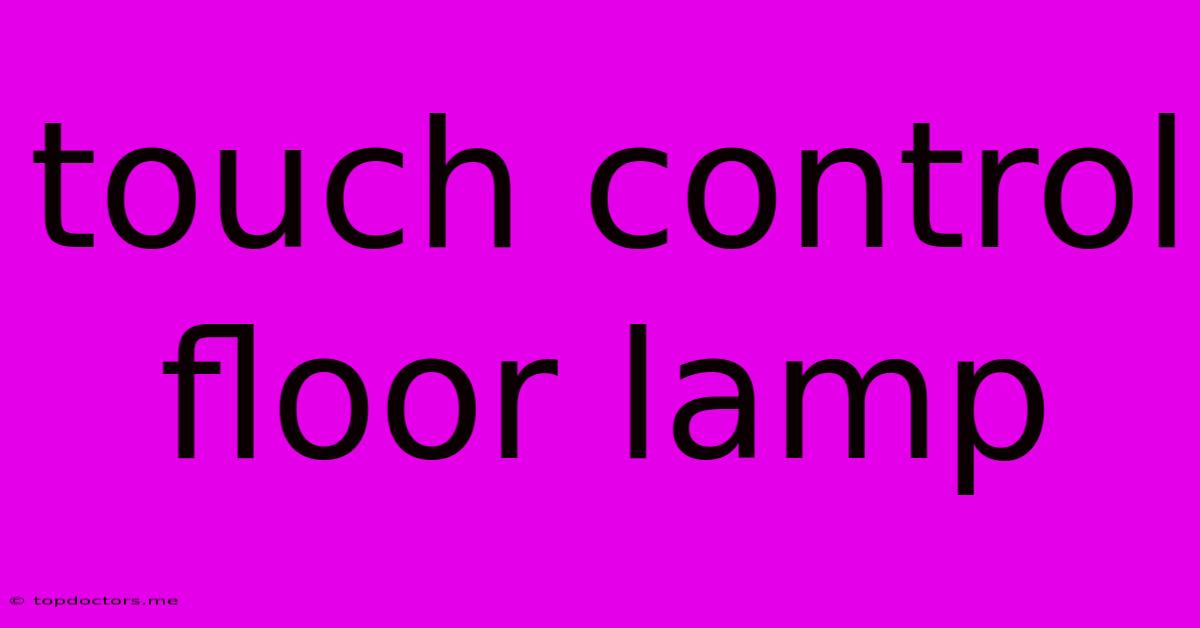 Touch Control Floor Lamp