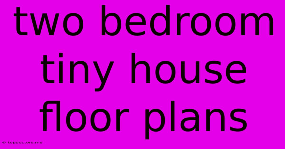 Two Bedroom Tiny House Floor Plans Two Bedroom Tiny House Floor Plans