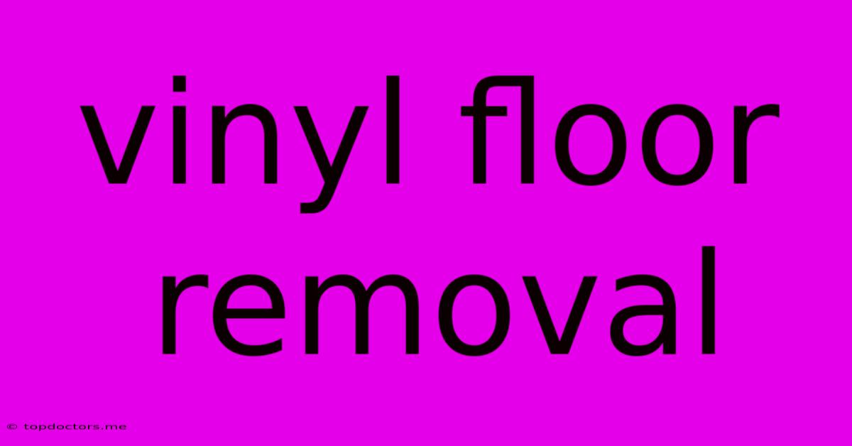 Vinyl Floor Removal Vinyl Floor Removal